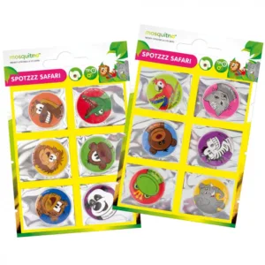 Set 6 stickere anti-tantari pentru copii cu parfum de citronella model animale MosquitNo 5