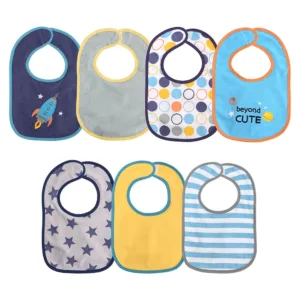 Set 7 bavete pentru bebelusi cu velcro Lorelli Baby Care Baietel