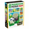 Set 8 puzzle progresive Headu Animale de la Ferma