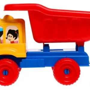 Set Camion pentru nisip cu galetusa si 2 accesorii Yellow  Red  Blue
