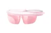 Set Castron cu 2 compartimente si lingurita KikkaBoo Tasty Pink