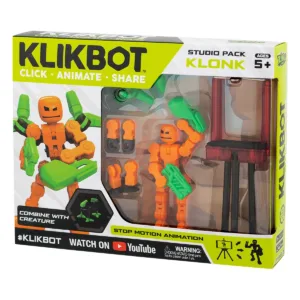Set Figurina Robot articulat transformabil KlikBot Studio Pack