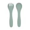 Set Kikka Boo Furculita si Lingura Platinum Silicone Sage 6 luni +