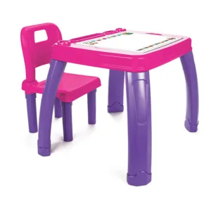 Set Masuta si scaunel de studiu pentru copii Pilsan Study Table Roz