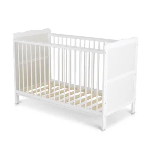 Set Patut din lemn 120x60 cm multifunctional transformabil in patut junior Cangaroo Albero Alb + Saltea cu husa detasabila din microfibra 10 cm grosime Nichiduta Cocos Comfort +