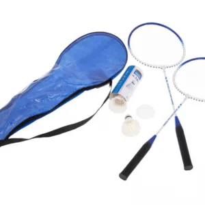 Set Rachete de badminton cu fluturasi si husa Ikonka Blue