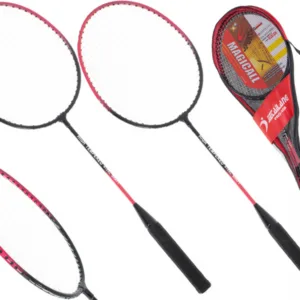 Set Rachete de badminton cu husa Red