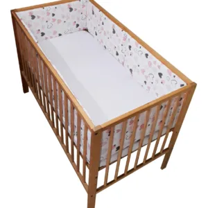 Set aparatori laterale pentru patut 120 x 60 cm  Hearts Pink