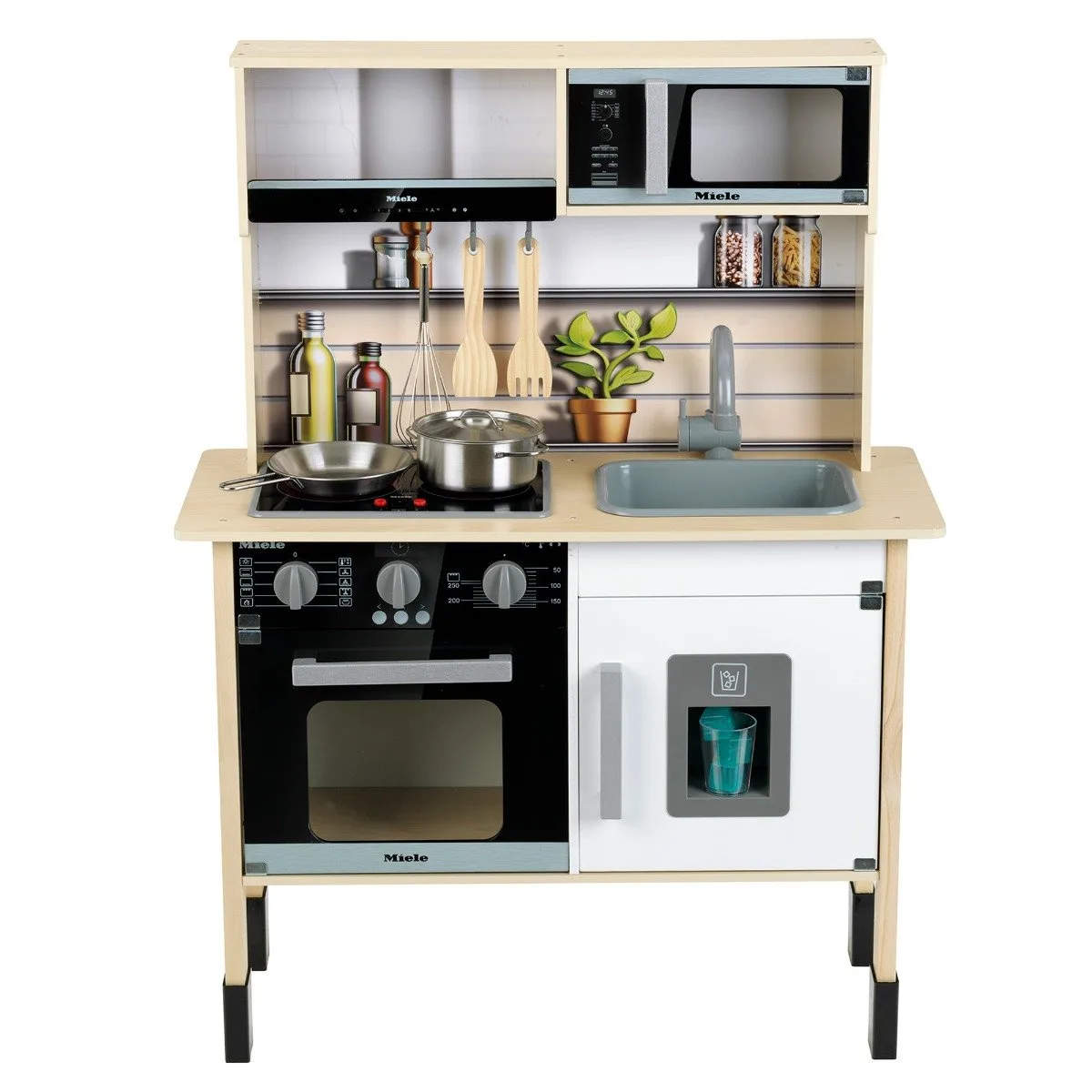 Set bucatarie din lemn cu lumini