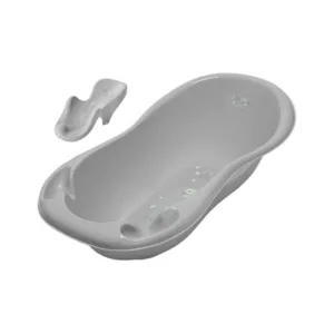 Set cadita 102 cm cu senzor de temperatura si suport anatomic Bufnita Gri