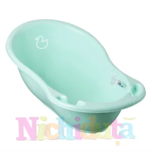 Set cadita 102 cm cu senzor de temperatura si suport anatomic Duck Mint