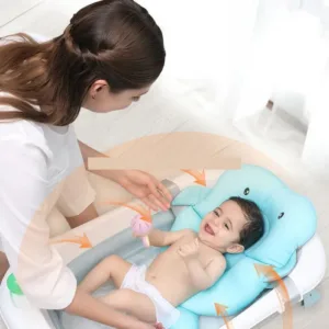 Set cadita Little Mom cu hamac si termometru pentru copii Blue Whale