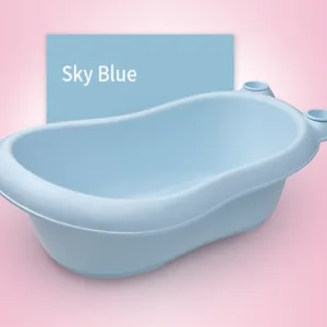 Set cadita Little Mom cu hamac si termometru pentru copii Sky Blue
