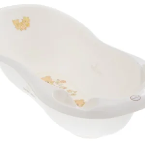 Set cadita Lux Bear 102 cm Alb cu suport cadita