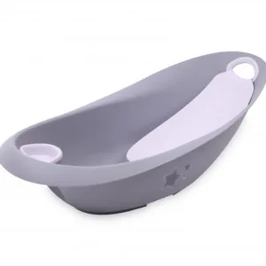 Set cadita cu reductor si suport accesorii detasabile Luxe Stars Grey