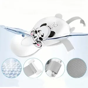Set cadita pentru copii Little Mom Panda Splash Black
