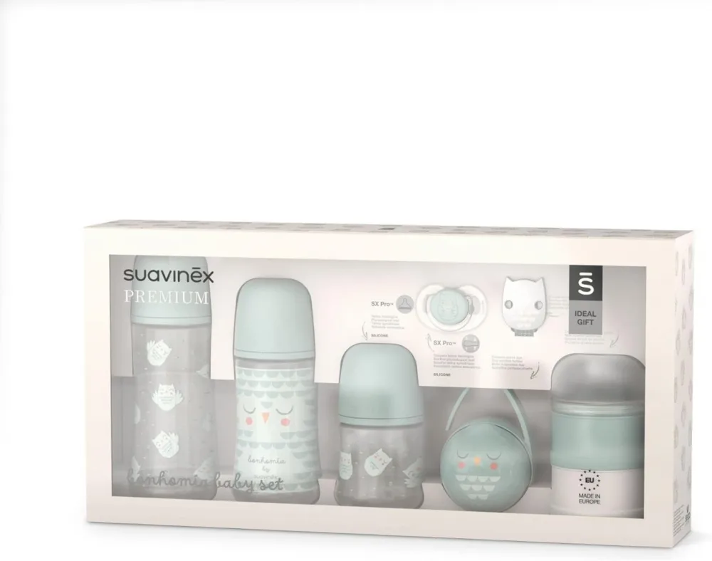 Set cadou Bonhomia Suavinex 7 piese menta