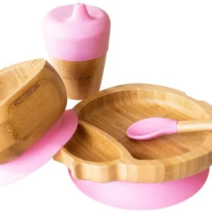 Set cadou din bambus Buburuza roz Ecorascals