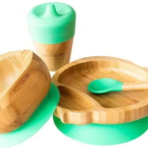 Set cadou din bambus Buburuza verde Ecorascals