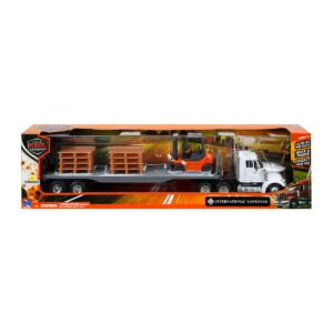 Set camion cu platforma si motostivuitor