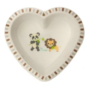 Set cina pentru bebelusi Panda si Leu in forma de inima Bo Jungle