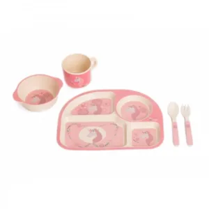 Set cina pentru bebelusi Unicorn Roz