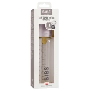 Set complet biberon din sticla anticolici Bibs 225 ml Dusky Lilac