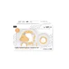 Set complet de masa cu 5 piese Giraffe Party mustard