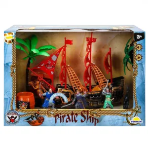 Set corabie si 4 figurine pirati