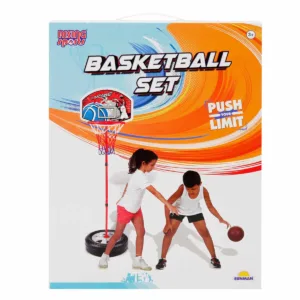 Set cos de baschet cu suport reglabil si minge