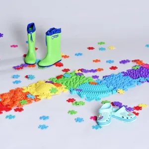 Set covorase ortopedice senzoriale tip puzzle Curcubeu