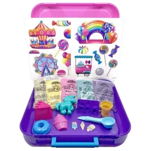 Set creativ produse patiserie cu nisip kinetic CrazArt Cra-Z-Sand Candylicous Carnival Fun set 19658