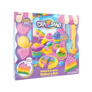 Set creativ produse patiserie nisip kinetic CrazArt Cra-Z-Sand Sand Bakery Set 19666