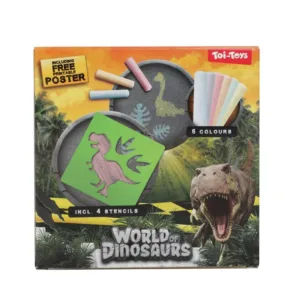 Set creta si sabloane Ttoys Lumea dinozaurilor 6 buc