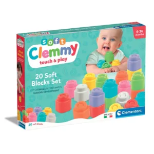 Set cuburi moi pentru bebelusi Clementoni Clemmy 20 piese