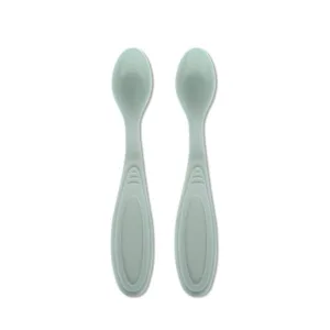 Set de 2 lingurite My Friend Iceberg Green cu margine rotunjita 6 luni+