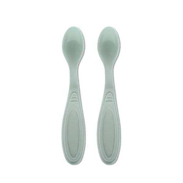 Set de 2 lingurite My Friend Iceberg Green cu margine rotunjita 6 luni+