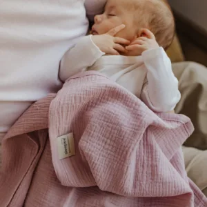 Set de 2 museline bumbac organic grirose 75x75 cm Sleepee