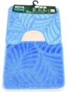 Set de 3 covorase de baie mari Nova Home albastru 50x80 cm