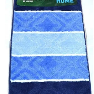 Set de 3 covorase de baie mari Nova Home albastru dungi 50x80 cm