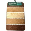 Set de 3 covorase de baie mari Nova Home maro dungi 50x80 cm