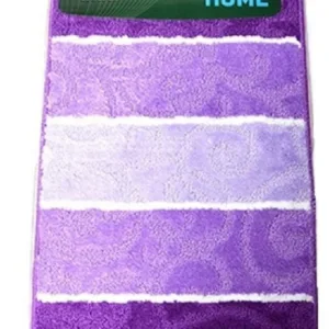 Set de 3 covorase de baie mari Nova Home mov dungi 50x80 cm