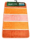 Set de 3 covorase de baie mari Nova Home portocaliu dungi 50x80 cm
