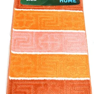 Set de 3 covorase de baie mari Nova Home portocaliu dungi 50x80 cm