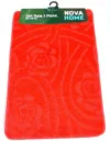 Set de 3 covorase de baie mari Nova Home rosu 50x80 cm