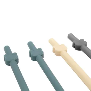 Set de 4 paie din silicon reutilizabile BabyJem Turcoaz