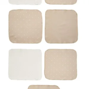 Set de 7 batistute din bumbac pentru bebelusi