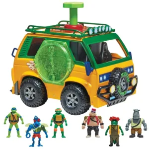 Set de Joaca Rulota Testoaselor Ninja cu 6 figurine Tales of the TMNT Mutation Station