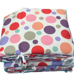 Set de aparatori pufoase h35 pat 120x60 cm DeLuxe Buline nazdravane roz