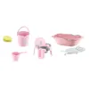 Set de baie cu 6 piese BabyJem Bebe Lux Pink